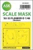 ASK M48001 Su-33 Flanker D double-sided painting mask for Minibase 1/48
